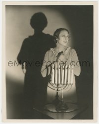 5z0043 CARMEL MYERS deluxe 11x14 still 1920s the Jewish actress by menorah by Ruth Harriet Louise!