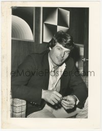 5z0054 CHRISTOPHER REEVE 8.5x11 news photo 1983 great close smiling portrait by Mary Frampton!