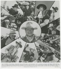 5z0067 COWBOYS deluxe 10.5x11.75 still 1972 cool montage of John Wayne & his 11 young cowboy co-stars!