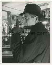 5z0117 GLENN FORD deluxe 11.25x14 still 1950s great smoking close up wearing coat, gloves & hat!