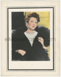 5z0126 GREER GARSON color deluxe 11x14 still 1940s great waist-high portrait in cool outfit & jewels!