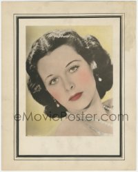 5z0131 HEDY LAMARR color deluxe 11x14 still 1940s head & shoulders portrait of the MGM star!