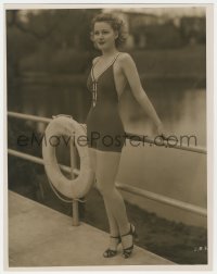 5z0157 JEAN ROGERS deluxe 11x14 still 1930s sexy full-length portrait in swimsuit & high heels!