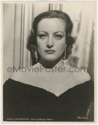 5z0161 JOAN CRAWFORD deluxe 10x13 still 1930s MGM studio portrait in strapless dress & earrings!