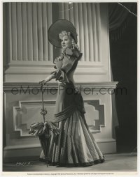 5z0195 MAE WEST deluxe 11x14 still 1939 full-length in elaborate dress & hat with matching parasol!