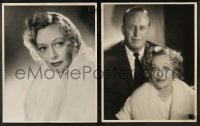 5z0399 MARION DAVIES 2 deluxe 11x14 stills 1950s great portraits alone & with husband Horace Brown!