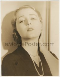 5z0315 VILMA BANKY deluxe 11x14 still 1920s Goldwyn studio portrait wearing pearl necklace!