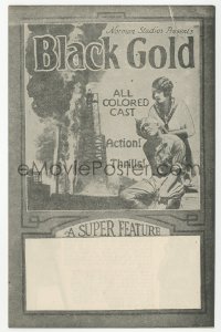 5z0457 BLACK GOLD herald 1927 Norman Studios all-black thrilling epic of the oil fields!