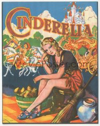 5z0407 CINDERELLA stage play English herald 1930s art of Cinderella tired of doing her chores!