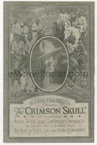 5z0510 CRIMSON SKULL herald 1921 all-colored cast, Anita Bush, cowboy Lawrence Chenault!