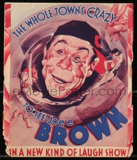 5z0535 ELMER, THE GREAT herald 1933 cool art of Joe E. Brown & sexy girls, baseball comedy, rare!