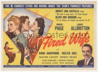 5z0551 FIRED WIFE herald 1943 Robert Paige, Louise Allbritton, Diana Barrymore, Walter Abel!