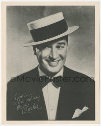 5z0559 FOLIES-BERGERE herald 1935 great portrait of Maurice Chevalier in trademark skimmer, rare!
