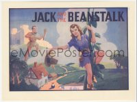 5z0412 JACK & THE BEANSTALK blue style stage play English herald 1930s art of female Jack & giant!