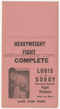 5z0630 JOE LOUIS VS ARTURO GODOY herald 1940 boxing match, round by round, blow by blow!