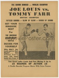 5z0629 JOE LOUIS & TOMMY FARR herald 1937 boxing, blow by blow, round by round championship battle!