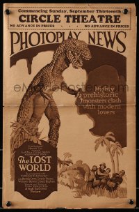 5z0666 LOST WORLD herald 1925 Willis O'Brien, lots of incredible dinosaur images not seen elsewhere!