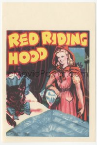 5z0419 RED RIDING HOOD yellow title stage play English herald 1930s sexy Red visits wolf in bed!