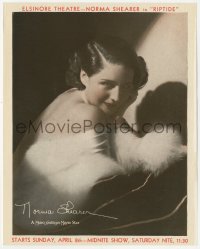 5z0744 RIPTIDE herald 1934 glamorous portrait of beautiful Norma Shearer wearing fur, rare!