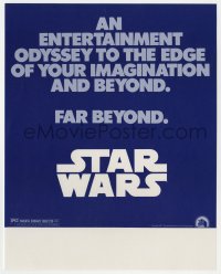 5z0795 STAR WARS herald 1977 an entertainment odyssey to the edge of your imagination & far beyond!