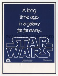 5z0796 STAR WARS herald 1977 George Lucas classic, a long time ago in a galaxy far far away!