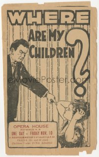 5z0850 WHERE ARE MY CHILDREN herald 1916 Lois Weber's landmark film giving both sides of abortion!