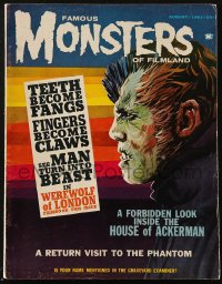 5z1476 FAMOUS MONSTERS OF FILMLAND vol 5 no 3 magazine August 1963 cool Werewolf of London cover art!