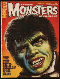 5z1479 FAMOUS MONSTERS OF FILMLAND #34 magazine August 1965 Maurice Whitman cover art of Mr. Hyde!