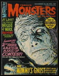 5z1481 FAMOUS MONSTERS OF FILMLAND #36 magazine December 1965 Vic Prezio cover art of Mummy's Ghost!