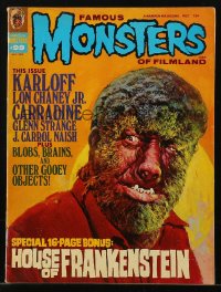 5z1490 FAMOUS MONSTERS OF FILMLAND #99 magazine July 1973 great Wolf Man cover art by Basil Gogos!