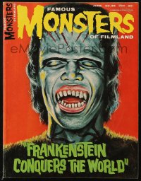 5z1483 FAMOUS MONSTERS OF FILMLAND #39 magazine June 1966 Vic Prezio art of Frankenstein from Japan!