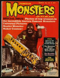 5z1477 FAMOUS MONSTERS OF FILMLAND #32 magazine Mar 1965 cool fan-made model of King Kong rampaging!