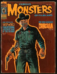 5z1495 FAMOUS MONSTERS OF FILMLAND #107 magazine May 1974 great Westworld cover art of Yul Brynner!