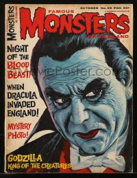 5z1480 FAMOUS MONSTERS OF FILMLAND #35 magazine October 1965 great Dracula cover art by Vic Prezio!