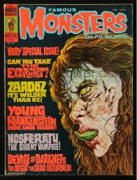 5z1499 FAMOUS MONSTERS OF FILMLAND #111 magazine October 1974 great Exorcist cover art by Basil Gogos!