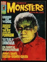 5z1498 FAMOUS MONSTERS OF FILMLAND #110 magazine September 1974 Boris Karloff cover art by Basil Gogos!