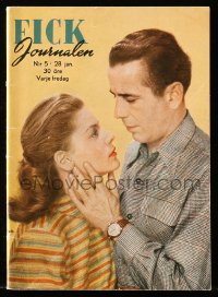 5z1273 FICK JOURNALEN Swedish digest magazine January 28, 1949 Humphrey Bogart & Lauren Bacall cover!