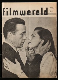 5z1278 FILMWERELD Dutch magazine 1947 great cover portrait of Humphrey Bogart & Lauren Bacall!