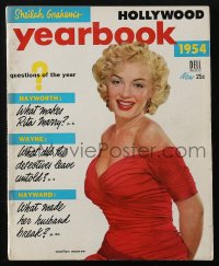 5z1362 HOLLYWOOD YEARBOOK magazine 1954 great cover portrait of sexy Marilyn Monroe!