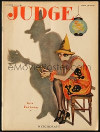 5z1372 JUDGE magazine October 31, 1925 great Halloween witchcraft cover art by Ruth Eastman!