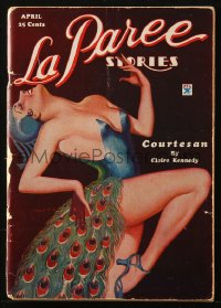 5z1376 LA PAREE STORIES magazine April 1935 sexy pinup art by Earle Kulp Bergey on the cover!