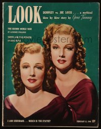 5z1381 LOOK magazine February 13, 1940 Ann Sheridan by Hurrell w/her wax cast lookalike by Westmore!