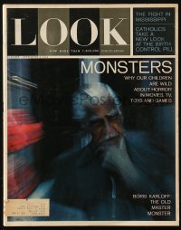 5z1379 LOOK magazine September 8, 1964 Boris Karloff: The Old Master Monster, children & horror!