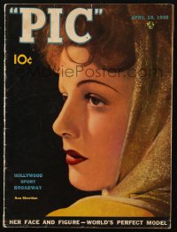 5z1417 PIC magazine April 19, 1938 beautiful cover portrait of Ann Sheridan, boxer Two-Ton Tony!