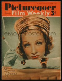 5z1315 PICTUREGOER English magazine December 7, 1940 great cover portrait of sexy Marlene Dietrich!