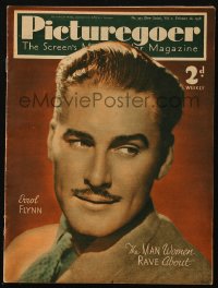 5z1305 PICTUREGOER English magazine February 26, 1938 Errol Flynn, the man women rave about!