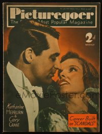 5z1306 PICTUREGOER English magazine March 19, 1938 Katharine Hepburn & Cary Grant in Holiday!