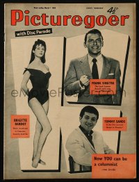 5z1321 PICTUREGOER English magazine March 1, 1958 Brigitte Bardot, Frank Sinatra, Tommy Sands!