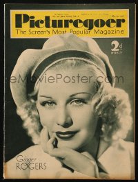5z1298 PICTUREGOER English magazine May 30, 1936 great cover portrait of sexy Ginger Rogers!