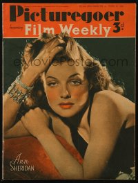5z1314 PICTUREGOER English magazine October 19, 1940 great cover portrait of sexy Ann Sheridan!
